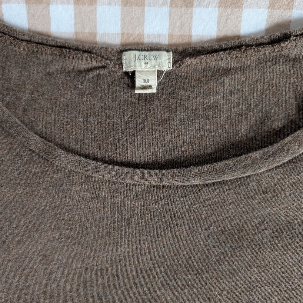 J Crew Lightweight Long Sleeve Brown Women's Top - Picture 2 of 5